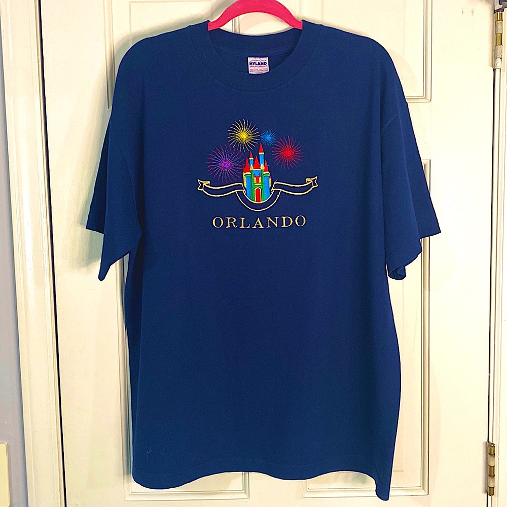 Disney Orlando Magic Kingdom Embroidered Navy Blue T-shirt